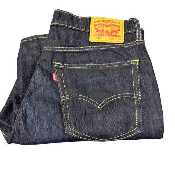 Levi's Other - Levi's 541 Jeans Mens 36x30 (37x29 ACTUAL) Athletic Taper Blue Denim Indigo Dark